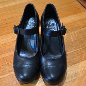 Dansko Black Mary Jane Heels Sz 39